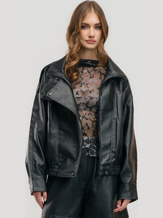 Long Women's Jacket for Spring/Autumn Black