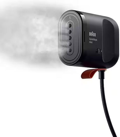 Mini Ръчен Парен Уред за Дрехи 1200 W с Резервоар 800 ml Черен