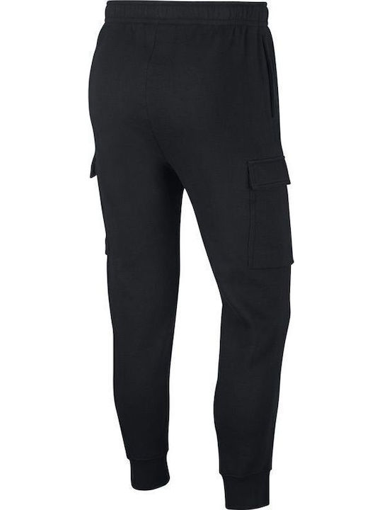 Sportswear Club Cargo Sweatpants with Elastic Cuffs Black
