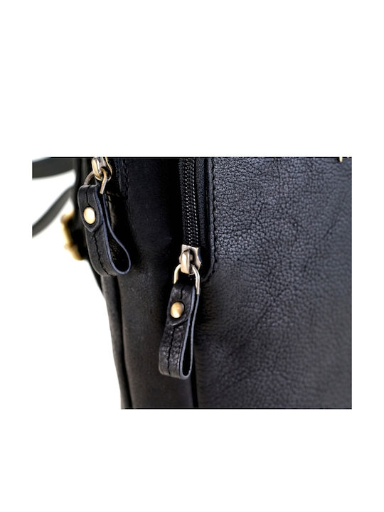 Herren Ledertasche Schulter / Crossbody Schwarz