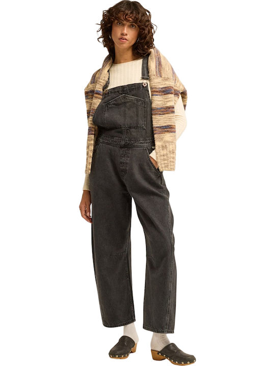 Women's Denim Dungarees Kvjw/Black Rinse
