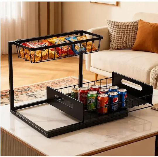 Raft pentru dulap metalic 27x36x28 cm negru