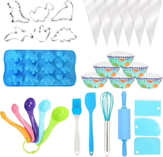 Woopie Dino Cooking Set With Apron, Chef Hat & Accessories for Ages 3+
