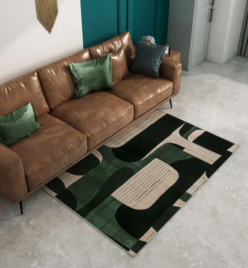 Conceptum Hypnose Bsr Wohnzimmer Teppich Rechteckig Grün-Beige 160x230cm