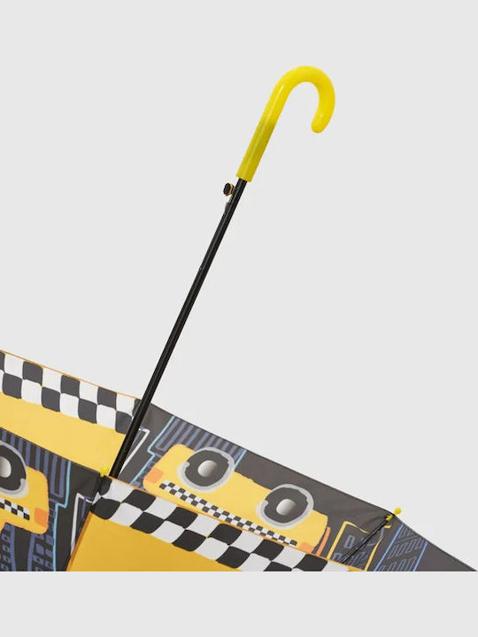 Tuc Tuc Kinderregenschirm mit gebogenem Handgriff, automatisch, gelb