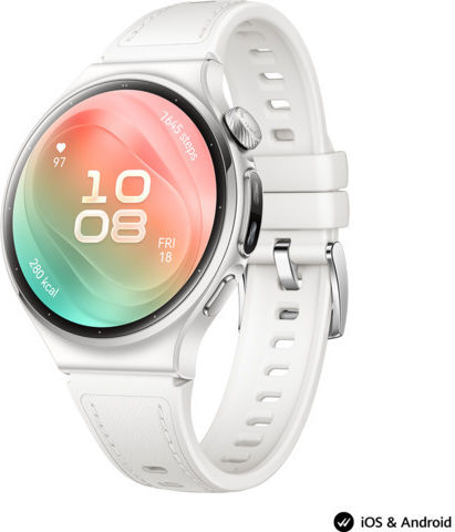 Huawei Watch 6 Aluminium 42mm Αδιάβροχο με Παλμογράφο (Λευκό)