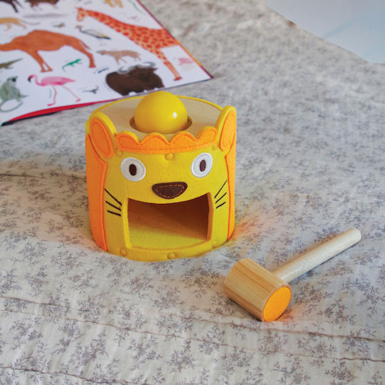 Играчка с чукче Softi Tap Лъв от Дърво за 12+ Месеца