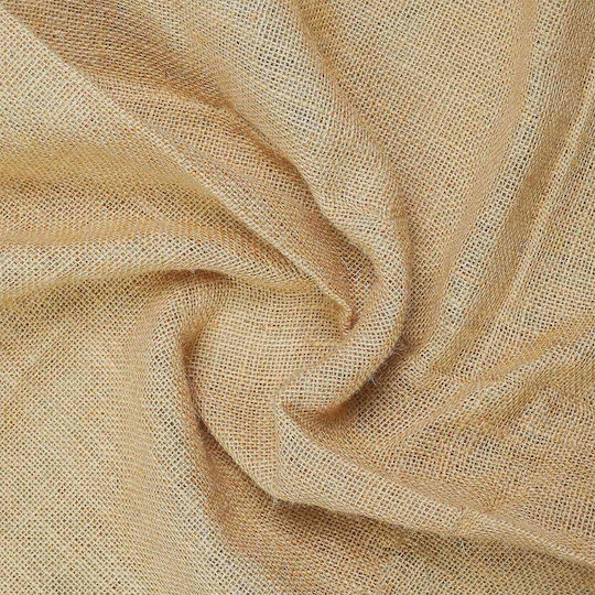 Rechteckiger Sommer Wohnzimmer Teppich aus Beiger Jute 140x140cm