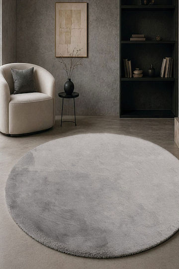Teoran Mellow 11 Χαλί Στρογγυλό Grey Φ120cm