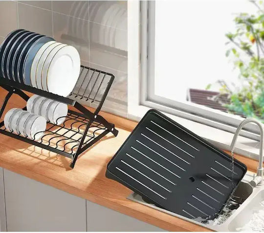 Scurgător pentru Chiuvetă din Plastic Negru 42x30x29.5cm Scurgător pentru Chiuvetă din Plastic Negru 42x30x29.5cm