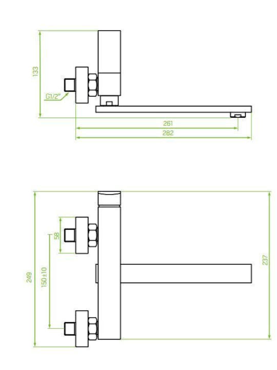 Laveo Blq 080v Τοίχου Ασημί Laveo Blq 080v Τοίχου Ασημί