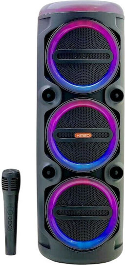 Karaoke-Lautsprecher mit Kabellosem Mikrofon und Lichteffekten QS-8230 814406 Schwarz
