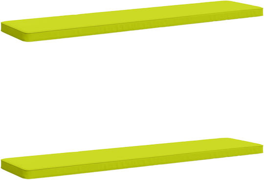 vidaXL Garden Bench Cushion Green 2 pcs 40x200 cm