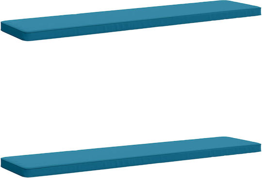 vidaXL Gartenbankkissen Blau 2 Stk. 40 x 200 cm