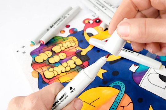 Montana Colors 94 Graphic Marker de Caligrafie Alb de 7 mm