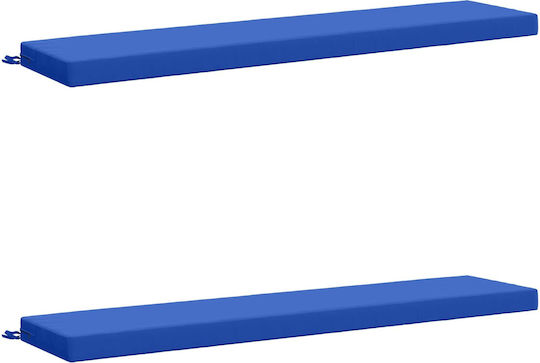vidaXL Възглавница за градинска пейка Soest Кралскосиня 2 бр. 40x180 см.