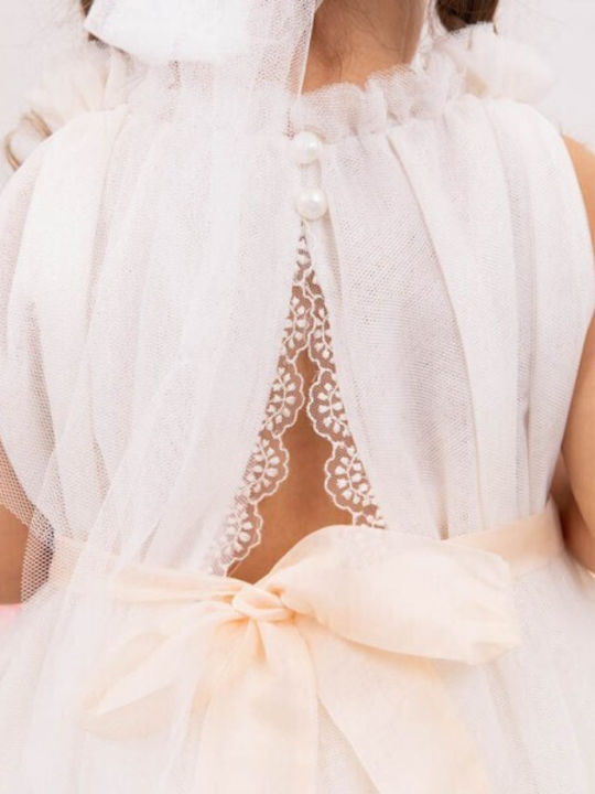 Bambolino Weißes Taufkleid aus Tüll