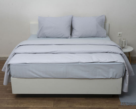 Viopros Σετ Ημίδιπλο 3τμχ 120x200+25εκ. με Λάστιχο Γκρι Viopros Σετ Ημίδιπλο 3τμχ 120x200+25εκ. με Λάστιχο Γκρι