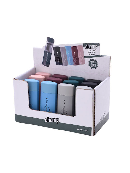 Champ Metall-Taschenaschenbecher Rubber 7,3 cm Verschiedene Farben