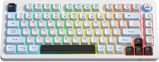 MT501 Wireless 75% Gaming Keyboard with RGB Lighting (International English) White