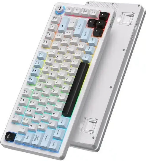 MT501 Wireless 75% Gaming Keyboard with RGB Lighting (International English) White