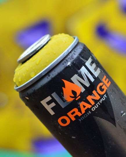 Flame Paint Spray Farbe Acryl Hochtemperatur mit Matt Effekt Orange 400ml