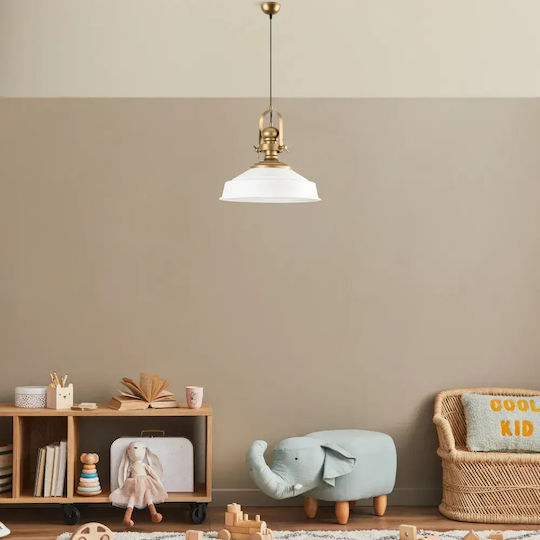 Opviq Craft Hängelampe Weiß mit Fassung E27 40x40x130cm.