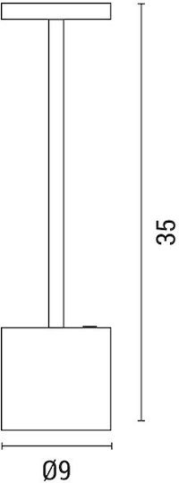Eurolamp Decorative LED Table Lamp Tablo 3000K 9x9x35 cm