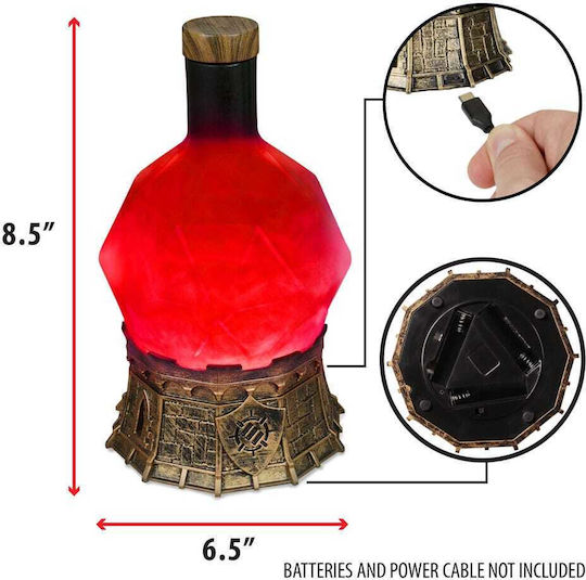 Enhance Decorative Lamp Bottle Red