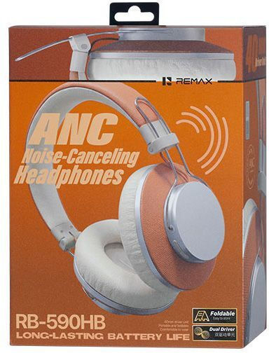 RB-590 HB Wireless Bluetooth Over Ear Headphones with 42 Hours of Playing Time Orange