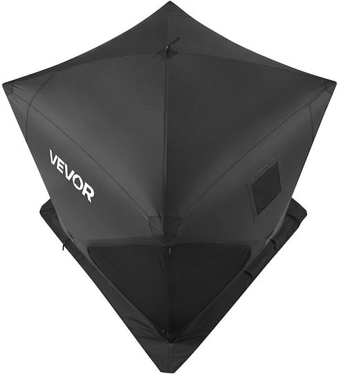 Vevor Зимна палатка за риболов Pop Up черна 228x228x195 см