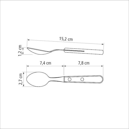 Tramontina Dynamic Lingurițe pentru Cafea/Ceai din Oțel Inoxidabil Argintiu 22307900 12 Bucăți Tramontina Dynamic Lingurițe pentru Cafea/Ceai din Oțel Inoxidabil Argintiu 22307900 12 Bucăți