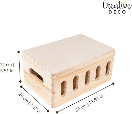 Creative Dekorative Holzbox 30x20x13cm