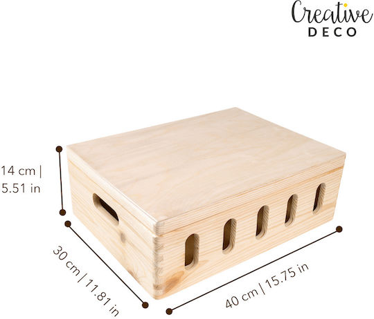 Creative Dekorative Holzbox 40x30x14cm