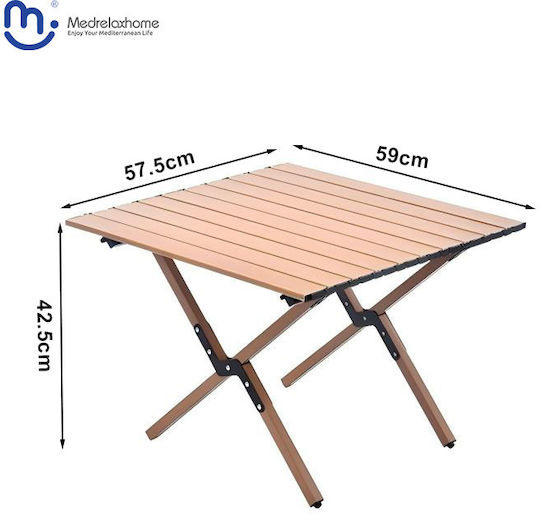 Medrelaxhome Πτυσσόμενο Τραπέζι Παραλίας Compact