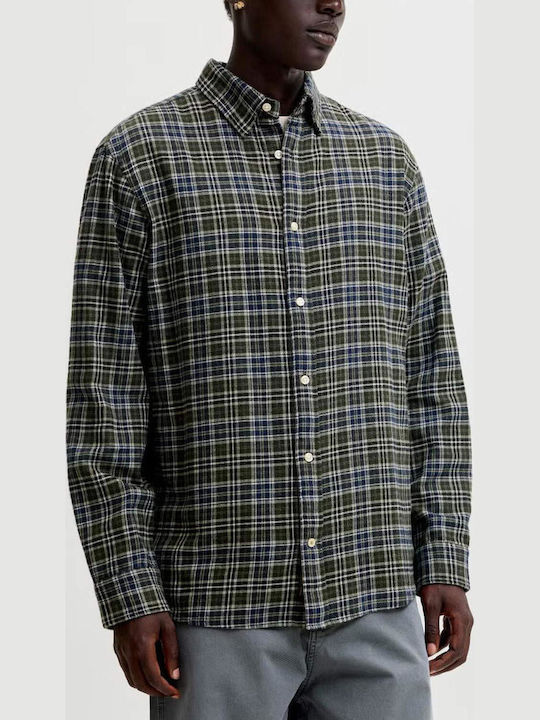 Jack & Jones JJefield Риза с Дълъг Ръкав на Каре Rosin
