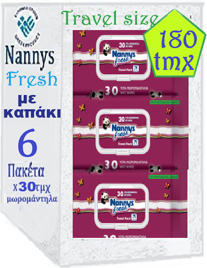 Hypoallergene Baby-Feuchttücher ohne Alkohol und Parabene 6 × 30 Stück