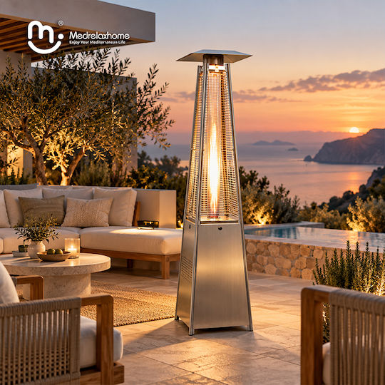 Medrelaxhome LPG Pyramid Heater Inox 13kW