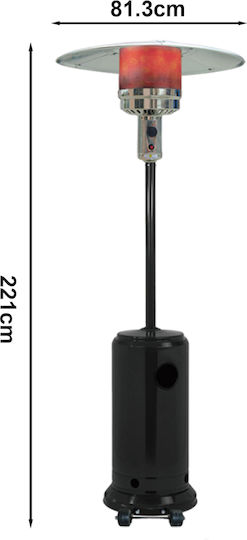 Medrelaxhome Θερμάστρα Υγραερίου "Μανιτάρι" Μαύρη 12kW