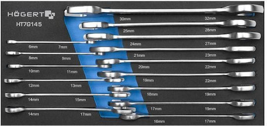 Set 15 Chei Combinatie Hogert Steel Pentru Desurubare Si Insurubare