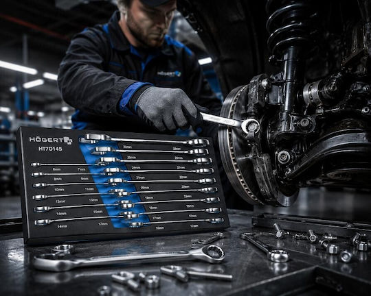 Set 15 Chei Combinatie Hogert Steel Pentru Desurubare Si Insurubare