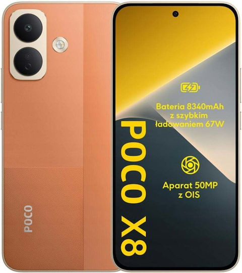 Xiaomi Poco X8 5G Dual-SIM (8/256 GB) Orange