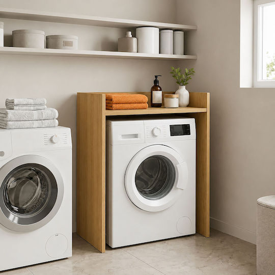 Relaxdays Bodenstehendes Badezimmerregal aus braunem Holz
