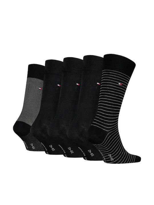 Tommy Hilfiger Ανδρικές Κάλτσες με Σχέδια Black 5Pack