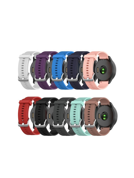 Garmin Vivoactive 4s 18 mm Ремешок для Часов из Силикона с Текстурой Ромба Красный