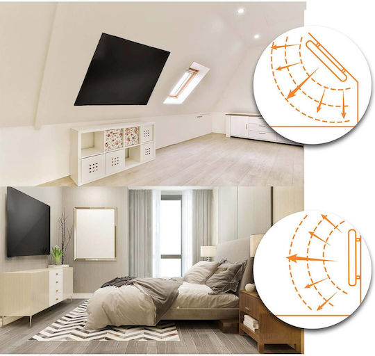 Berdsen Infrarot-Heizpaneel zur Wandmontage 1000 W Schwarz 120 × 60 cm