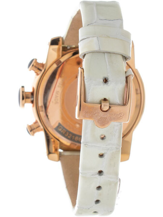 Glam Rock Women's Watch 44mm Battery Chronograph with White Metal Bracelet Glam Rock Women's Watch 44mm Battery Chronograph with White Metal Bracelet