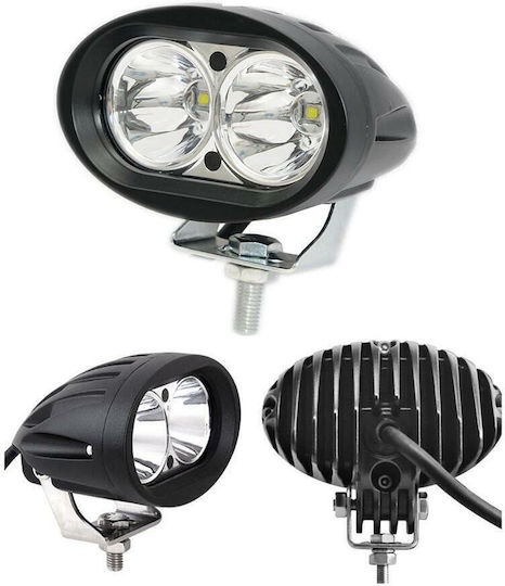 Rundς Wasserdicht Scheinwerfer Auto LED 12 / 24V 20W 10cm mit Weiß Beleuchtung 1Stück