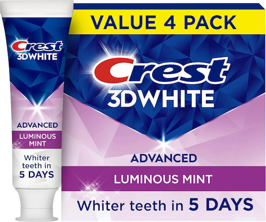 Crest 3D White Advanced Pastă de Dinți pentru Albire 4x104gr