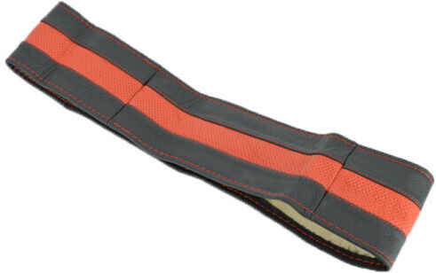 Leather Steering Wheel Cover Needle Red Thread Size M Smartic Model Sma-000533